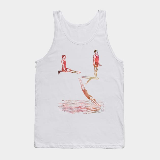 Diving Lesson In Red Tank Top by SaintReclusia